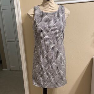 Banana Republic Black and White Plaid Mini Dress